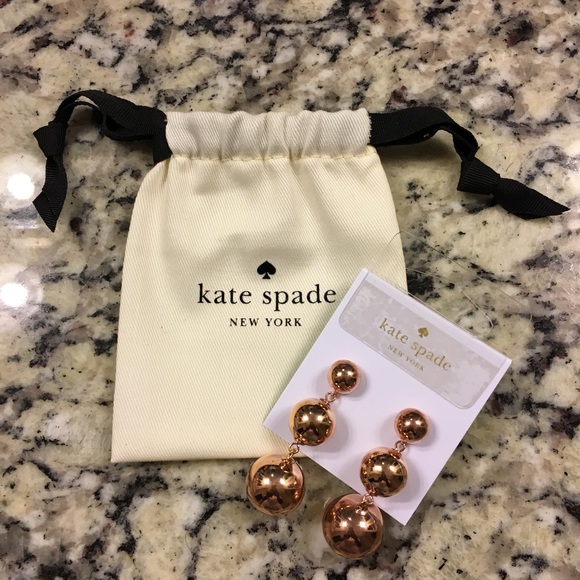 kate spade Jewelry - Kate Spade Golden Girl Rose Gold Earrings